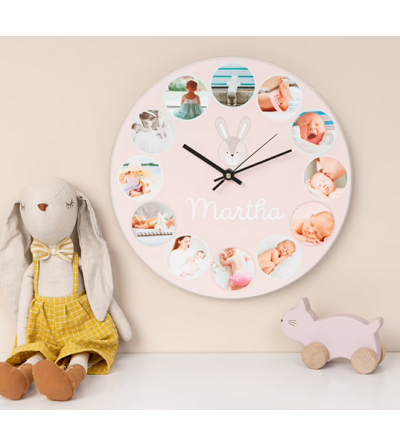 Horloge murale bois personnalisée