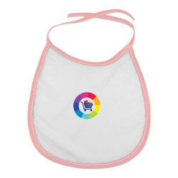 Bavoir bébé / naissance rose personnalisé
