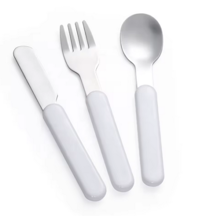 Set 3 couverts plastique et acier inoxydable sublimation