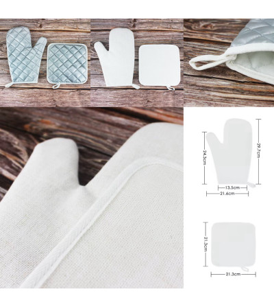 Gant + manique anti-chaleur sublimation beige