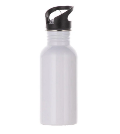 Gourde à Bec 600 ml en Aluminium – Blanche Sublimation – Légère & Étanche