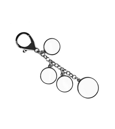 Porte-clés 4 breloques sublimation – Personnalisable aluminium