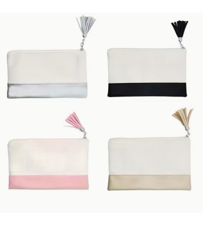 Trousse bicolore polyester / similicuir sublimation