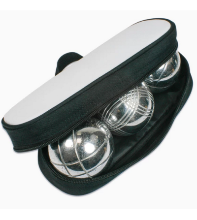 Sacoche Pétanque 3 Boules – Surface Blanche Sublimation – Housse Rigide Personnalisable