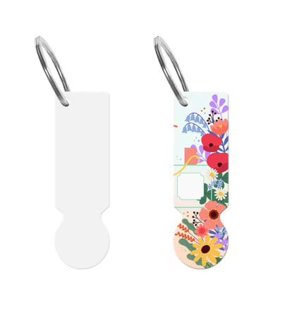 Porte-clé jeton caddie en aluminium – Personnalisable par sublimation