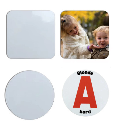 Plaque aimant sublimation 9,5 cm – Aimant personnalisable haute qualité