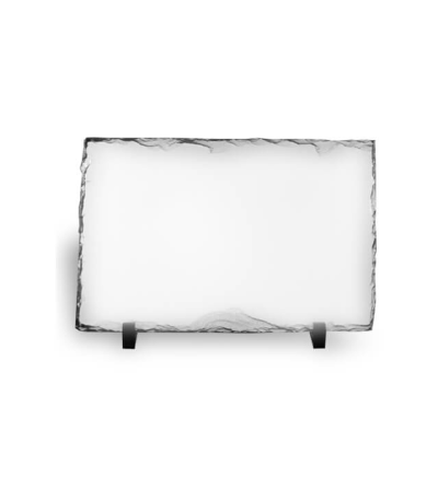 « RUPTURE » Bloc Ardoise Rectangle 15 x 20 cm – Surface Blanche Sublimation – Bordures Naturelles