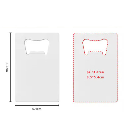 Décapsuleur métallique sublimation blanc