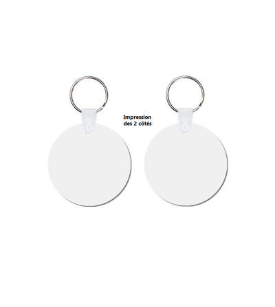 Porte clef rond MDF sublimation