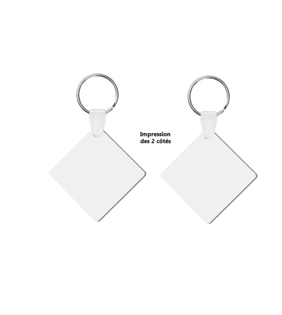 Porte clef carré - losange MDF sublimation