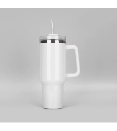 « RUPTURE » Tumbler 40 oz / 1200 ml avec poignée blanc sublimation
