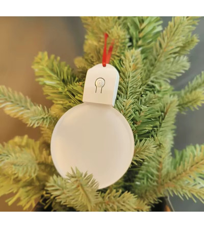 Boule LED de Noël à Suspendre – Personnalisable par Sublimation | Décoration Lumineuse & Unique