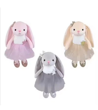 Peluche Lapin Ballerine avec tulle – Personnalisable par sublimation