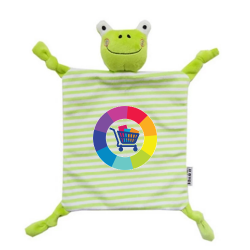 Peluche / doudou plat personnalisé grenouille