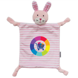 Peluche / doudou plat personnalisé lapin