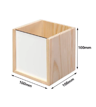 Pot en bois carré MDF – Personnalisable par sublimation