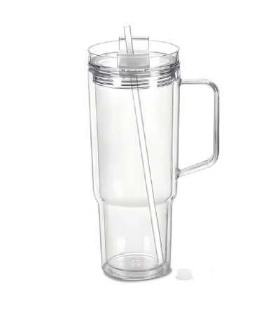 "RUPTURE" Tumbler plastique double paroi 40 oz (1200 ml) – DTF UV & vinyle – Effet boule à neige (Snowglobe)