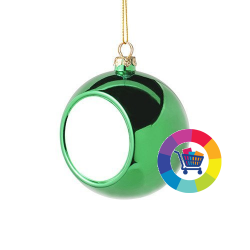 Boule de noël verte personnalisée