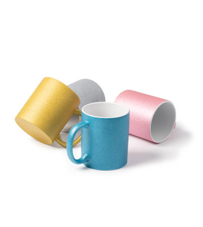 Mug en céramique pailletté 350 ml pour sublimation