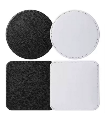 Dessous de Verre en Similicuir pour Sublimation – Rond ou Carré