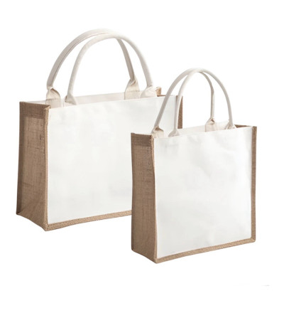 "RUPTURE" Sac cabas jute et polyester – Personnalisable pour sublimation