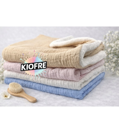 "RUPTURE" Couverture doublée polaire en gaze de coton personnalisable – Vierge à marquer