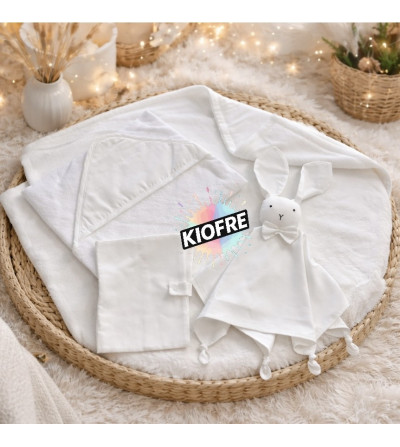 "RUPTURE" Coffret Naissance Personnalisable 4 Pièces – Idéal Sublimation et Cadeaux Bébé