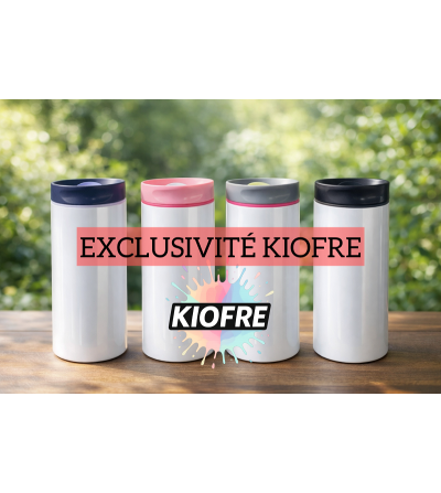 Gourde thermos 600ml sublimation avec bouton coulissant | Exclusivité Kiofre