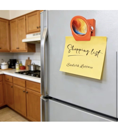 Pince aimantée avec plaque aluminium sublimable – Porte-note personnalisable sublimation