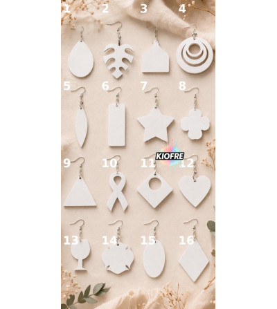 « RUPTURE » Boucles d’oreilles MDF sublimation | Bijoux personnalisables recto verso