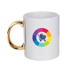 Mug avec anse doré personnalisé