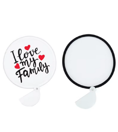 Éventail rond pliable pour sublimation – Personnalisable avec pochette