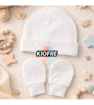 Ensemble bonnet et moufles bébé personnalisable – Spécial sublimation | Inédit chez KIOFRE