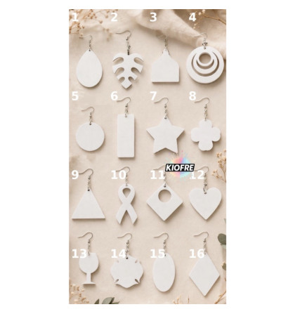 Boucles d’oreilles MDF sublimation | Bijoux personnalisables recto verso