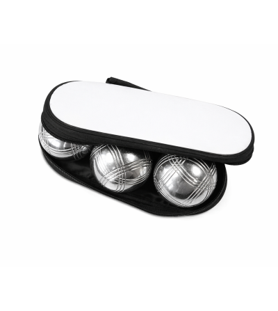 Sacoche Pétanque 3 Boules – Surface Blanche Sublimation – Housse Rigide Personnalisable