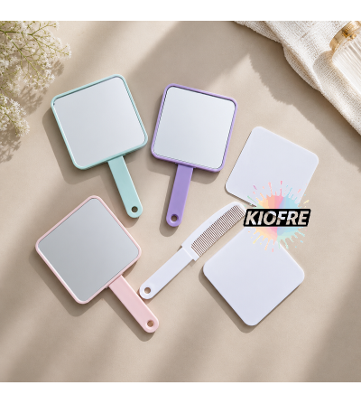 Miroir à main avec peigne intégré – Support sublimation
