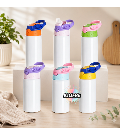Gourde de Sublimation 500 ml Aluminium et plastique avec Bouchon Sport
