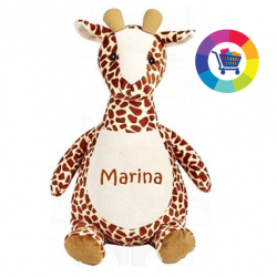 Peluche / doudou / range pyjama personnalisé girafe