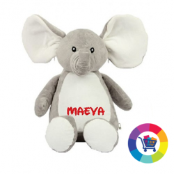 Peluche / doudou / range pyjama personnalisé éléphant