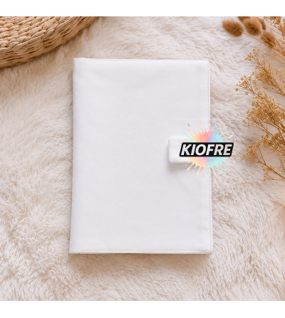 Protège Carnet de Santé Bébé Blanc – Spécial Sublimation 17 x 23 cm | Exclusivité KIOFRE