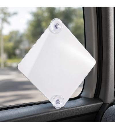 Plaque voiture aluminium 2 ventouses sublimation