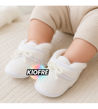 « RUPTURE » Chaussons bébé blancs sublimables 0-6 mois – doux et confortables pour personnalisation