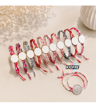 Bracelet Cordon Double Liberty Personnalisable pour Sublimation