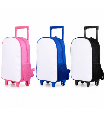 "RUPTURE" Sac à dos à roulettes personnalisable pour sublimation – Cartable chariot enfant