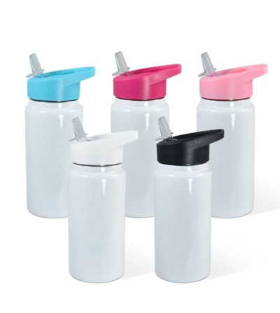 Gourde 14oz (414 ml) en Acier Inoxydable avec Paille – Spéciale Sublimation