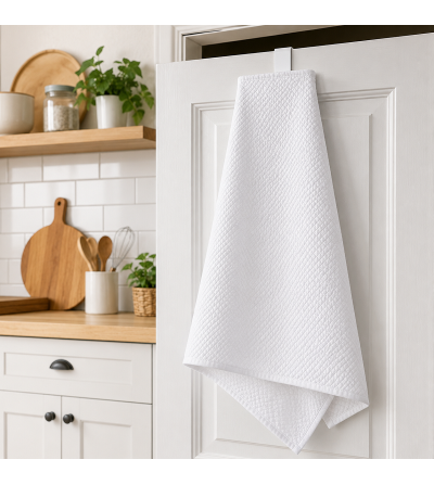 Torchon blanc 40 × 60 cm spécial sublimation – Support textile personnalisable