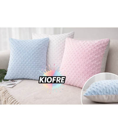 Housse de coussin Minky 40 x 40 cm pour sublimation – Une face blanche imprimable – Fermeture éclair