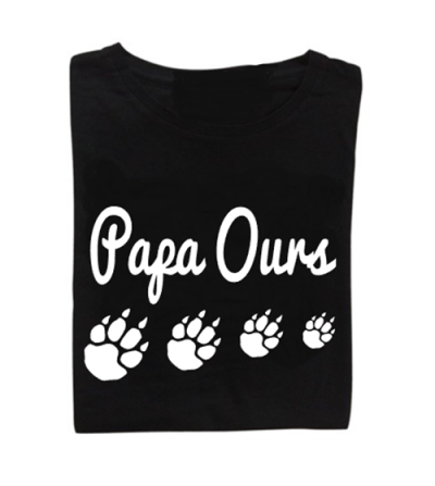 Tee-shirt papa ours personnalisé