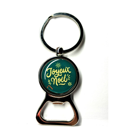 Decapsuleur / porte clef en métal joyeux Noël