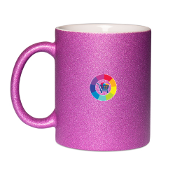 Mug paillette violet personnalisé